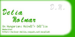 delia molnar business card